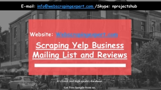 Scraping Yelp Business Mailing List and Reviews