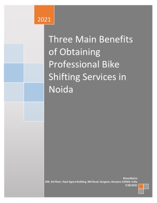 Hire Verified Bike Transportation Services in Noida