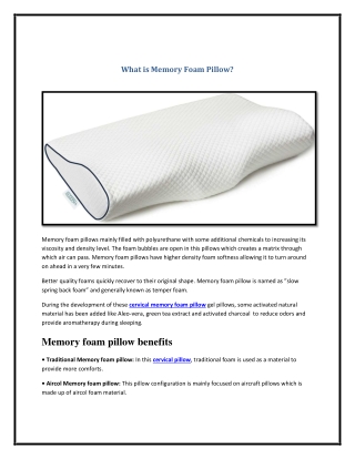What is Memory Foam Pillow