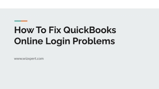 How To Fix QuickBooks Online Login Problems