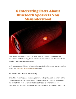 Best bass bluetooth speaker