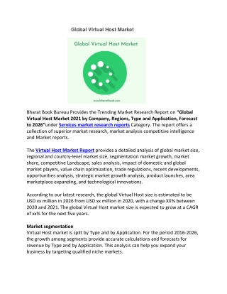 Global Virtual Host Market