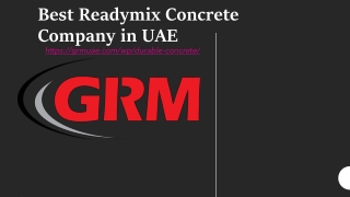 Best Readymix Concrete Company in UAE
