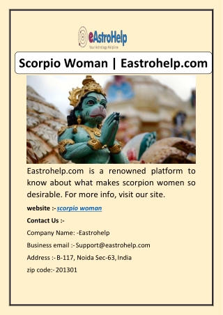 Scorpio Woman | Eastrohelp.com
