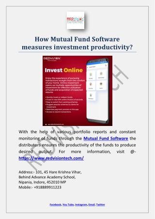 How Mutual Fund Software measures investment productivity (1)