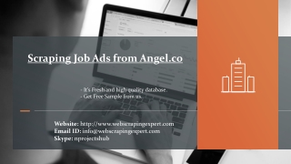 Scraping Job Ads from Angel.co