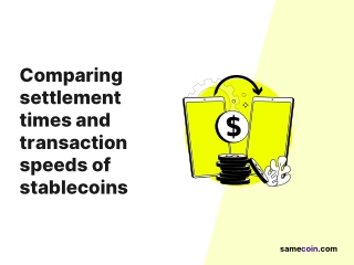 Various stablecoins with settlement times and transactions speeds