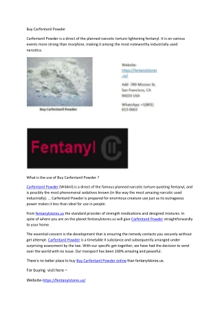 Buy Carfentanil Powder