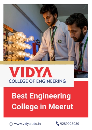 Best Engineering Colleges in Delhi NCR | Top B Tech Colleges in Meerut |VCE