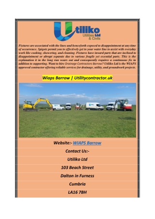 Wiaps Barrow Utilitycontractor.uk