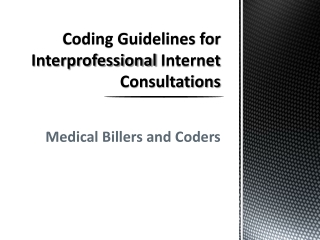 Coding Guidelines for Interprofessional Internet Consultations