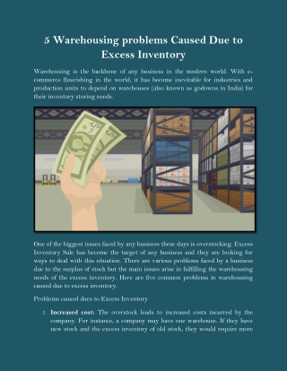 5 Warehousing problems Caused Due to Excess Inventory