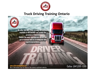 Truck Driving Training Ontario