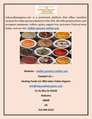 indian grocery sdfs