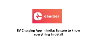 EV Charging App in India Be sure to know everything in detail