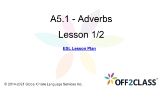 How To Teach Adverbs The Easy Way - Off2Class ESL Lesson Download
