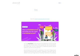 What Is Interpretation And What Are The Types Of Interpretation