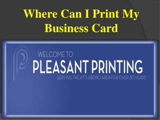 Where Can I Print My Business Card