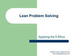 Lean Problem Solving