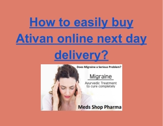 How to easily buy Ativan online next day delivery