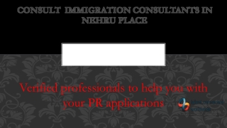 Immigration consultants in Nehru Place