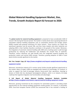 Global Material Handling Equipment Market