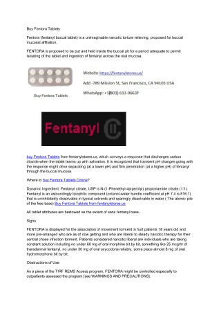 Buy Fentora Tablets