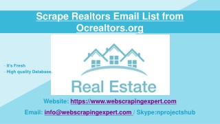 Scrape Realtors Email List from Ocrealtors.org