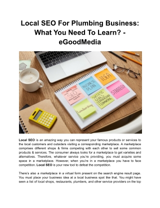 Local SEO For Plumbing Business: What You Need To Learn? - eGoodMedia