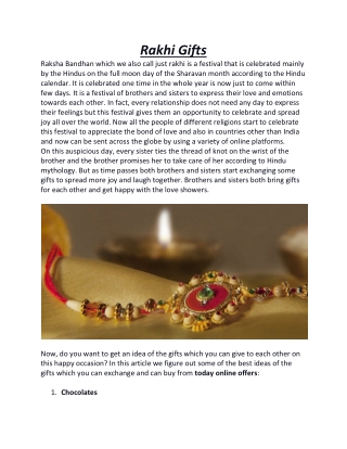 Rakhi Gifts