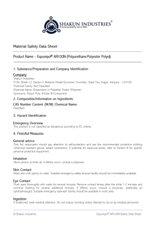 MSDS ESPUREPOL® AR100N