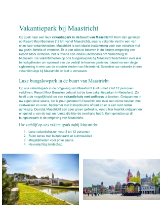 Vakantiepark Maastricht