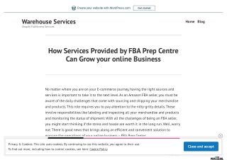 How Services Provided by FBA Prep Centre Can Grow your online Business