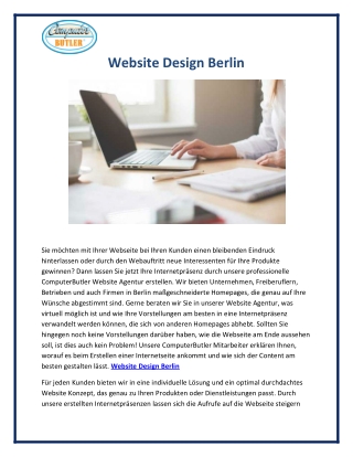 Website Design Berlin