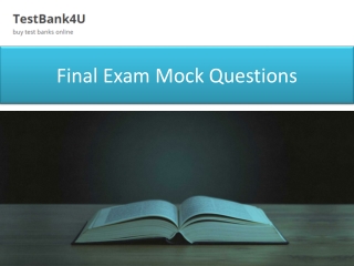 Final Exam Mock Questions