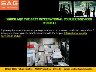Which are the Best International courier services in Dubai