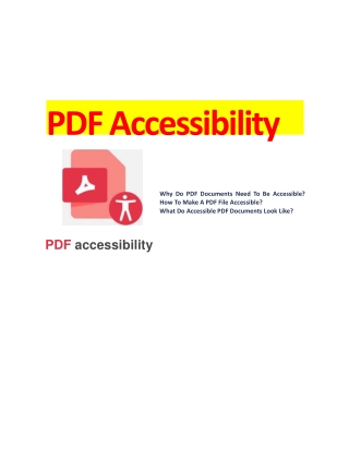 PDF Accessibility