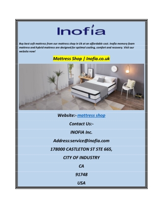 Mattress Shop  Inofia.co.uk