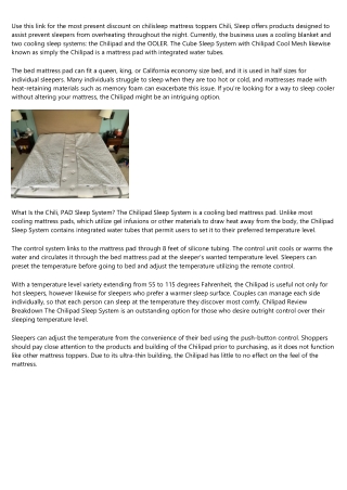 Parts & Repair Chili Technology Ooler Sleep System ... - Ebay