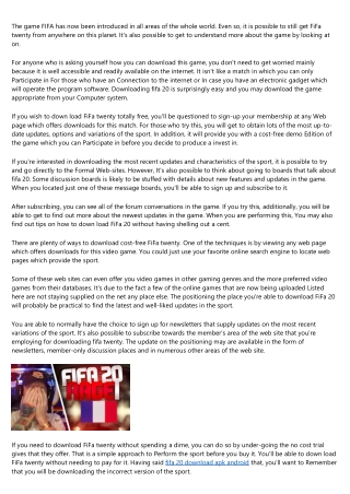 So You've Bought fifa 20 download ... Now What?