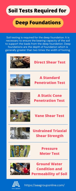 Deep Foundations Soil Tests - AAA Group