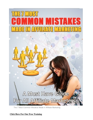The 7 Most Common Mistakes Made In Affiliate Marketing