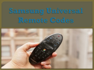 Samsung Universal Remote Codes