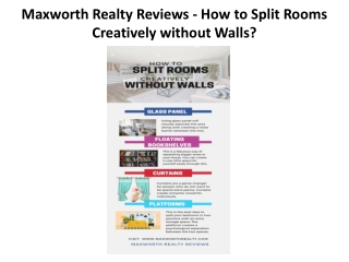 Maxworth Realty Reviews - How to Split Rooms Creatively without Walls