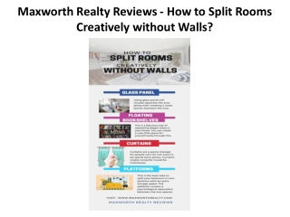 Maxworth Realty Reviews - How to Split Rooms Creatively without Walls