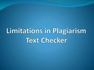 Restriction of Plagiarism Word Checker