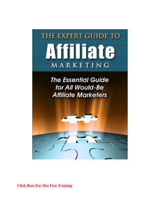 The Expert Guide to affiliate Marketing