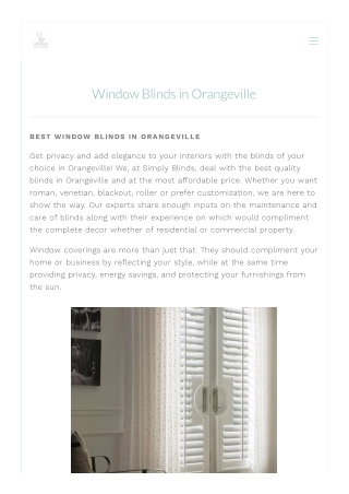 Blinds Orangeville Ontario Canada