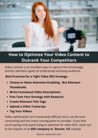 How to Optimize Your Video Content to Outrank Your Competitors