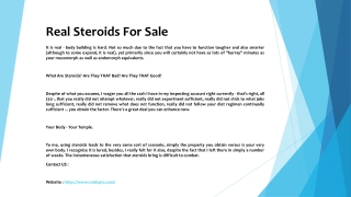 Real Steroids For Sale